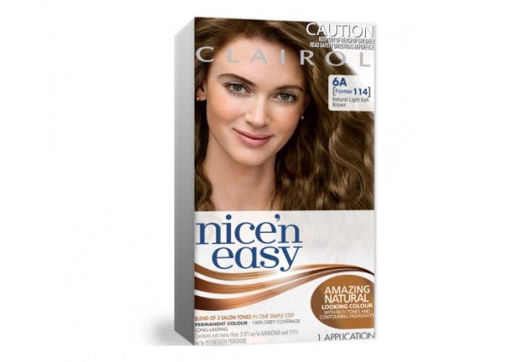 Clairol Nice'n Easy Permanent Hair Color, 6A Natural Light Ash Brown, Pack of 1 - wide 6